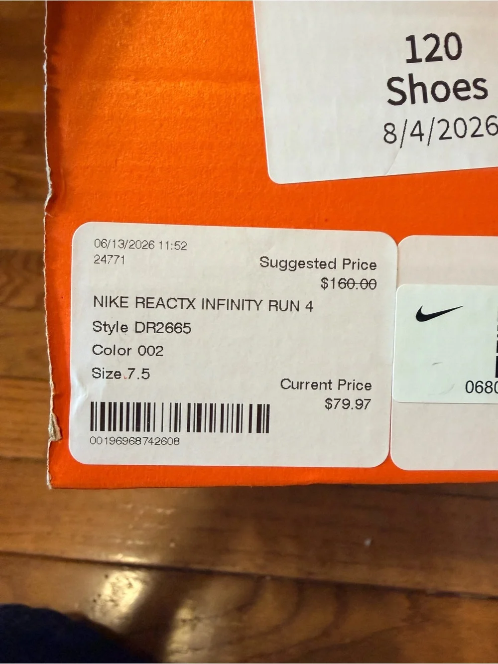 Nike kids React Infinity Run 4 Light Grey with Neon Yellow Accents